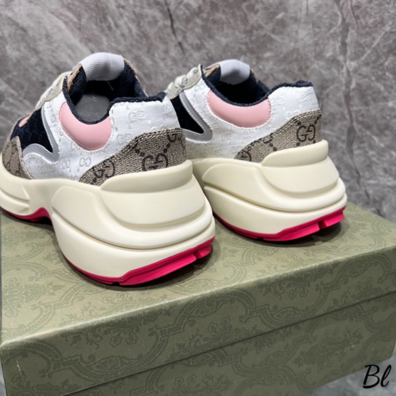 lo Giày Thể Thao Nữ Đế Hồng Da Mềm Êm Fullbox Bill Túi Hãng Cao Cấp