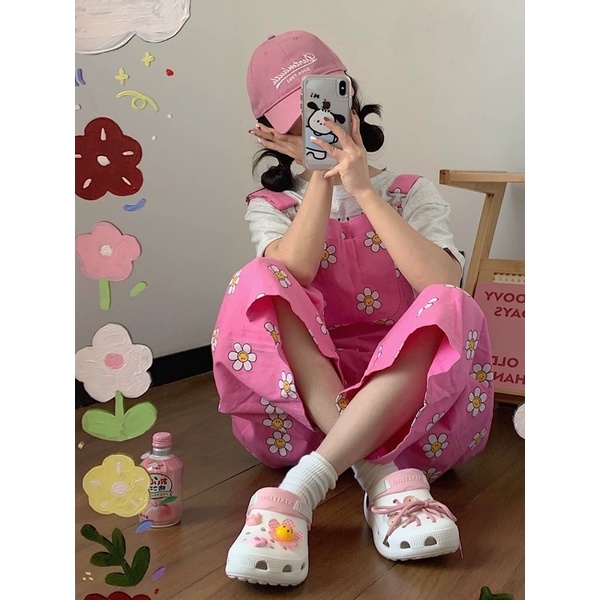 DÉP/SỤC KÈM STICKER HOA + DÂY DỄ THƯƠNG