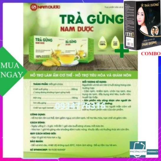 Combo Gội Là Đen Thái Dương+ Trà Gừng Nam Dược