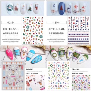 (Hàng mới về) Stick giáng sinh dán móng siêu dễ thương dành cho Nail