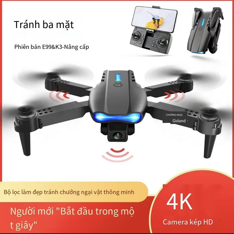 ⚡️Flycam 4k E99pro Drone HD DRONE Camera tiêu điểm tự động Kép Có Định Vị 4K WiFi DRONE với điều khiển từ xa🔥 