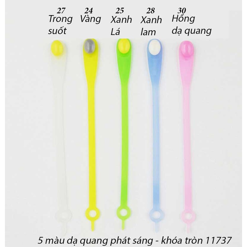 Dây giày lười nhựa silicone đàn hồi thể thao không cần buộc dây 11737