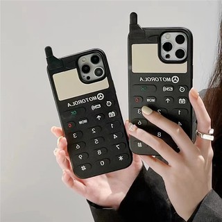 Ốp Điện Thoại Mềm Màu Đen Họa Tiết MOTO Retro Cho IPhone 14 13 12 11 Pro Max XR X XSMAX 7plus 8plus