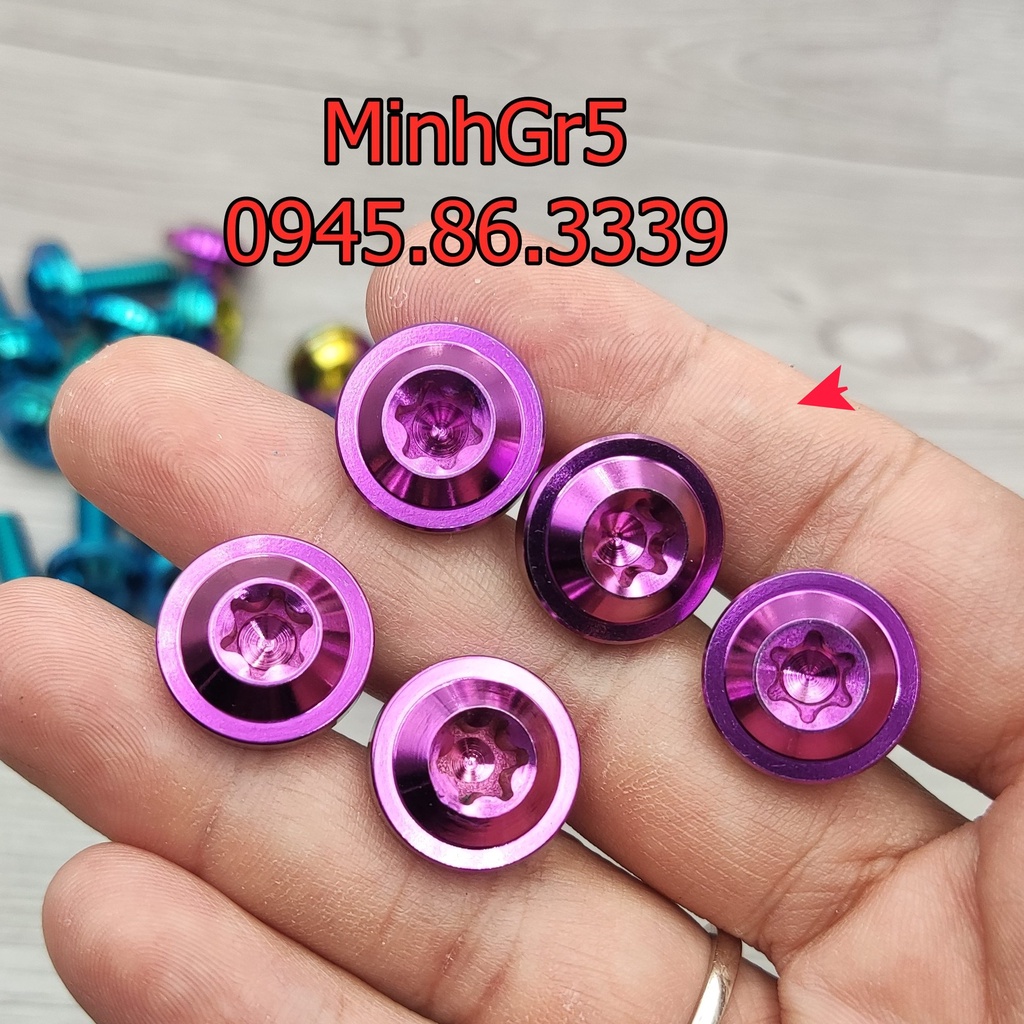 COMBO 3 ỐC GR5 TITAN GẮN BAGA SIRIUS WAVE, RSX, BLADE, WINNER