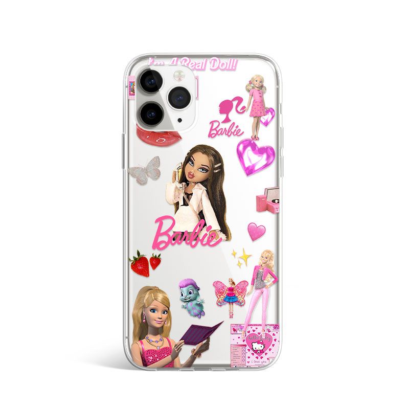Ốp Điện Thoại TPU Dẻo In Hình Công Chúa Barbie Da Báo Cho IPhone 14 12 PRO 12 mini 11 PRO Max 13 PRO 13PROMAX Xs Max XR 6 7 8 Plus