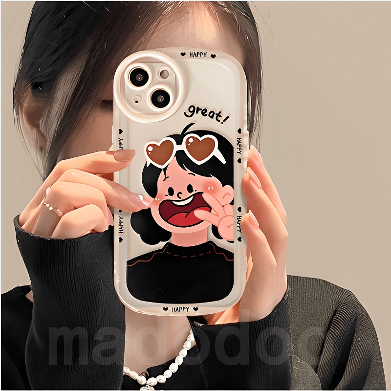 Clear Casing For iPhone 14 13 Pro Max 12 11 XR X XS 7 8 Plus SE 2020 11ProMax XsMax 7+ 8+ Cute Boy Girl Couples High Quality Cartoon Tpu Airbag Shockproof Soft Phone Case Cover DYJ 11