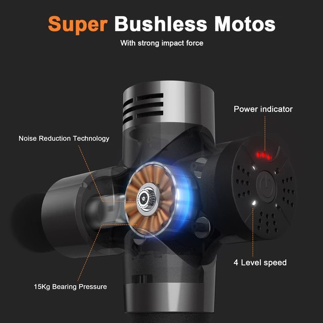 Booster PRO 3 - Massage gun máy massage chuyên nghiệp Mỹ công suất Max 126W - Dòng cao cấp - BẢO HÀNH CHÍNH HÃNG