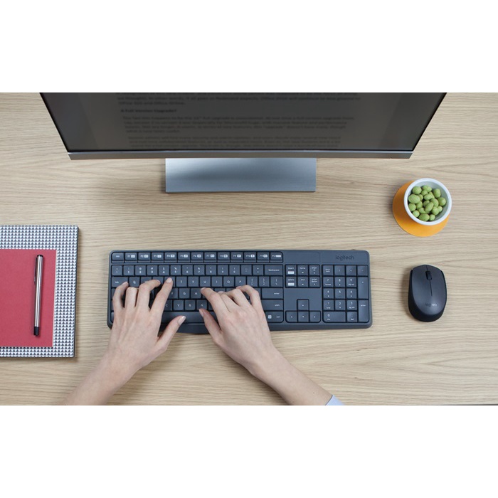 Bộ bàn phím và chuột không dây Logitech MK235 - Hàng Chính Hãng SPC