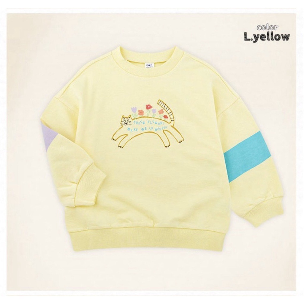 Áo nỉ da cá mèo flower bé trai bé gái Moli. HA3888