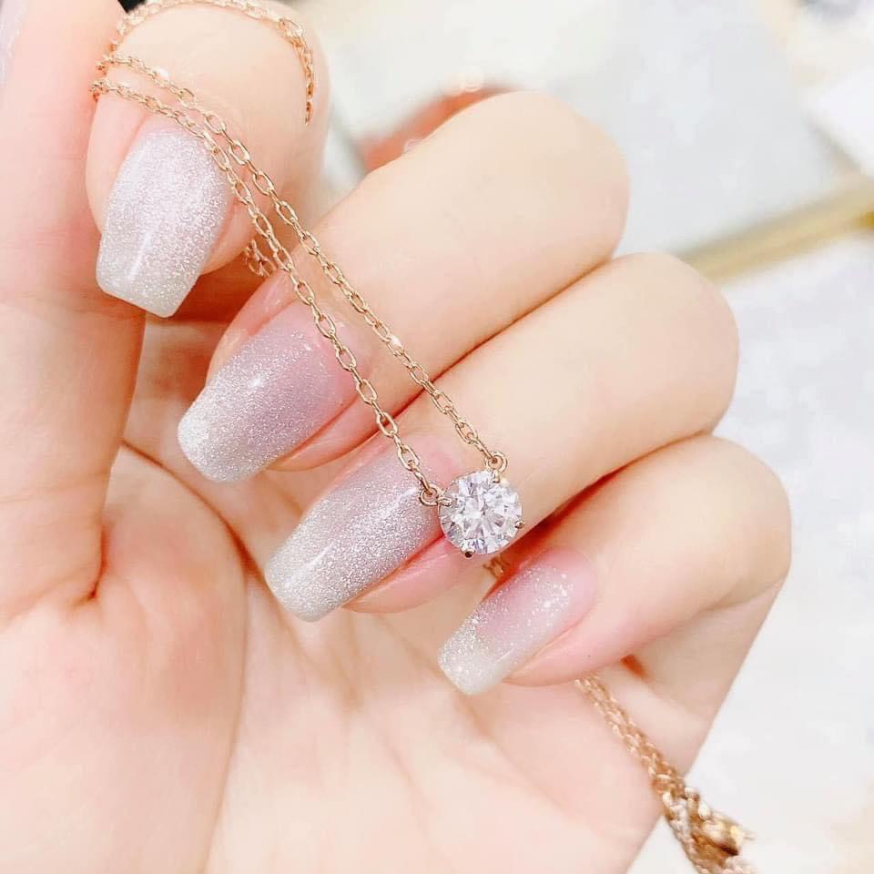 Swarovski - Set dây chuyền kèm hoa tai Attract Round set Rose-gold tone plated 5616233