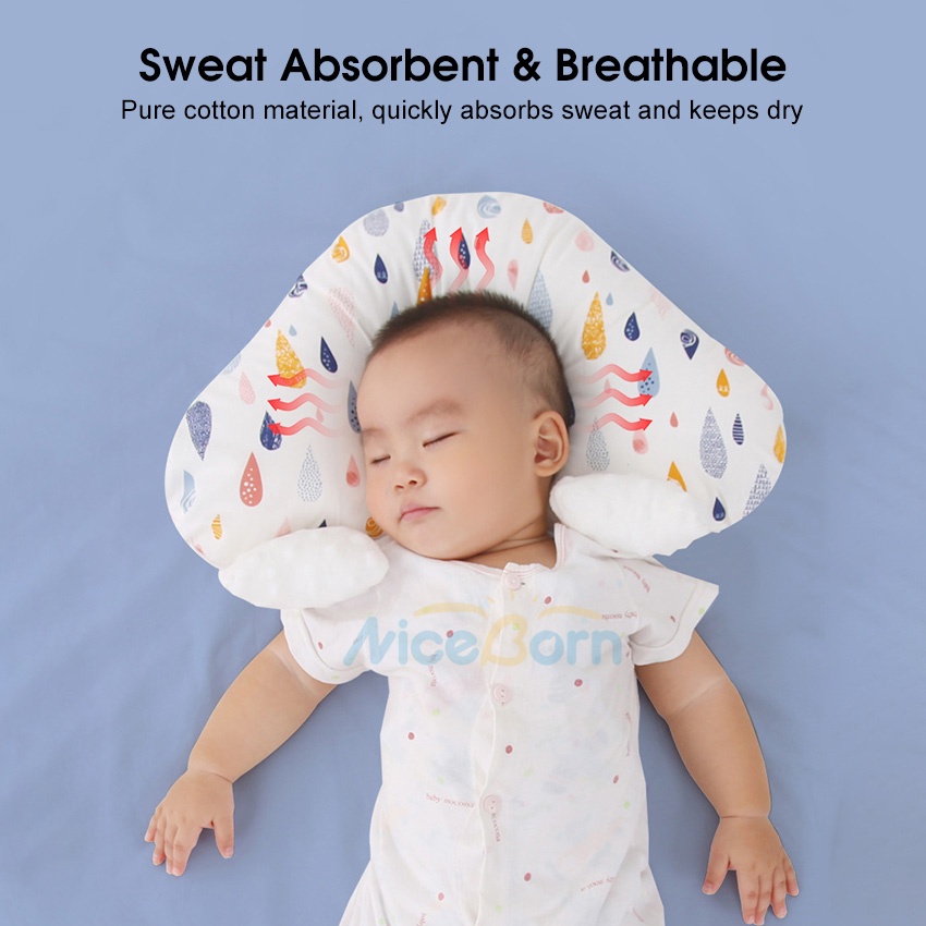Gối Ngủ Cố Định Đầu Và Cổ Chống Bức Xạ Cho Bé Sơ Sinh 0-2 Tuổi