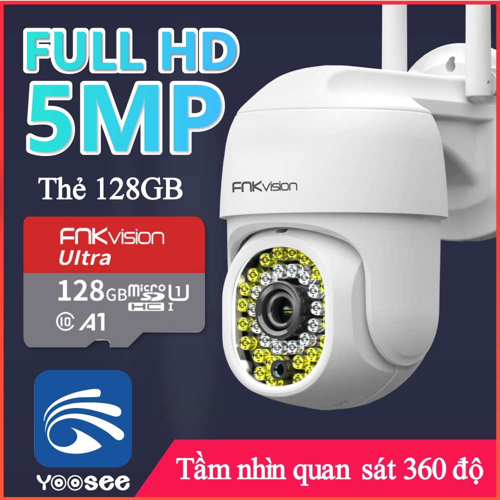 Camera Ngoài Trời PTZ MINI Xoay 360° Chống Nước YooSee Full HD 5MP 36 Led Ban Đêm Trợ Sáng Đàm Thoại 2 Chiều