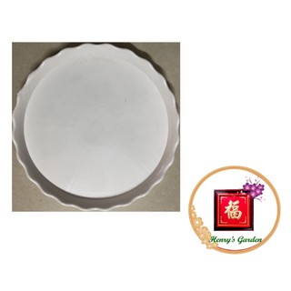 Đĩa lót chậu tròn khía Phi 13cm - #048D#