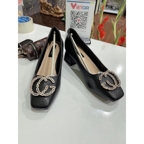 Giày cao gót đế vuông cao 5cm, da lì, mềm siêu đẹp