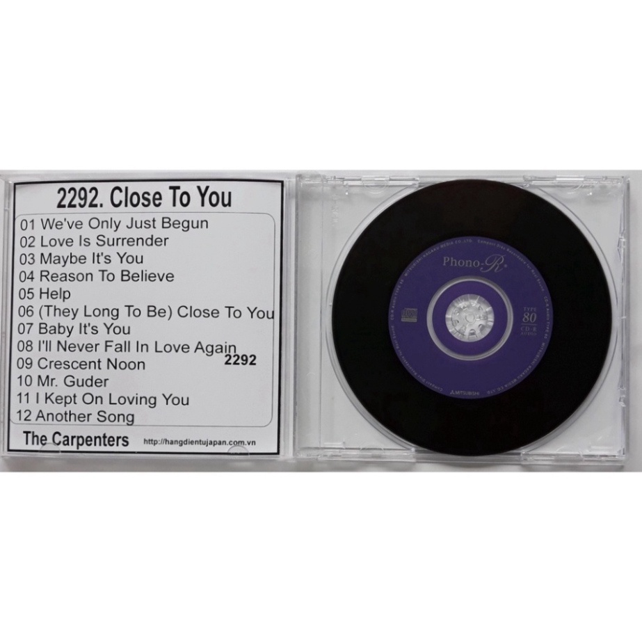 Bộ 4 CD nhóm nhạc Carpenters ( 2292 - 2295 )0