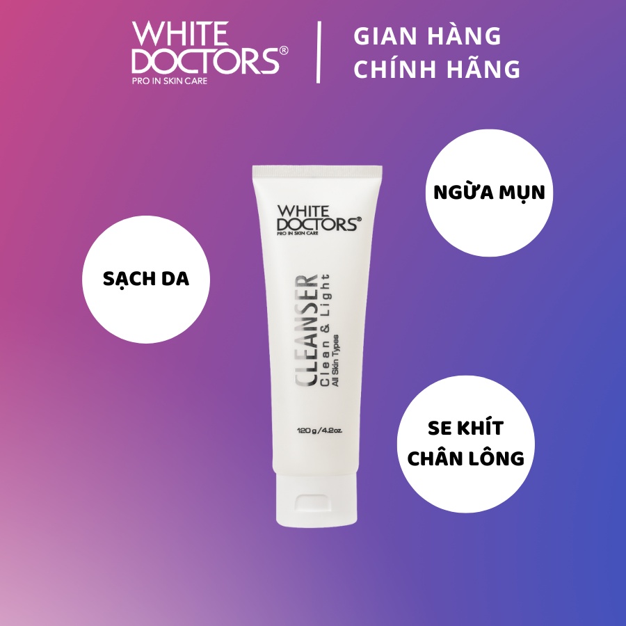 Sữa rửa mặt ngừa mụn White Doctors Cleanser Clean Light 120ml