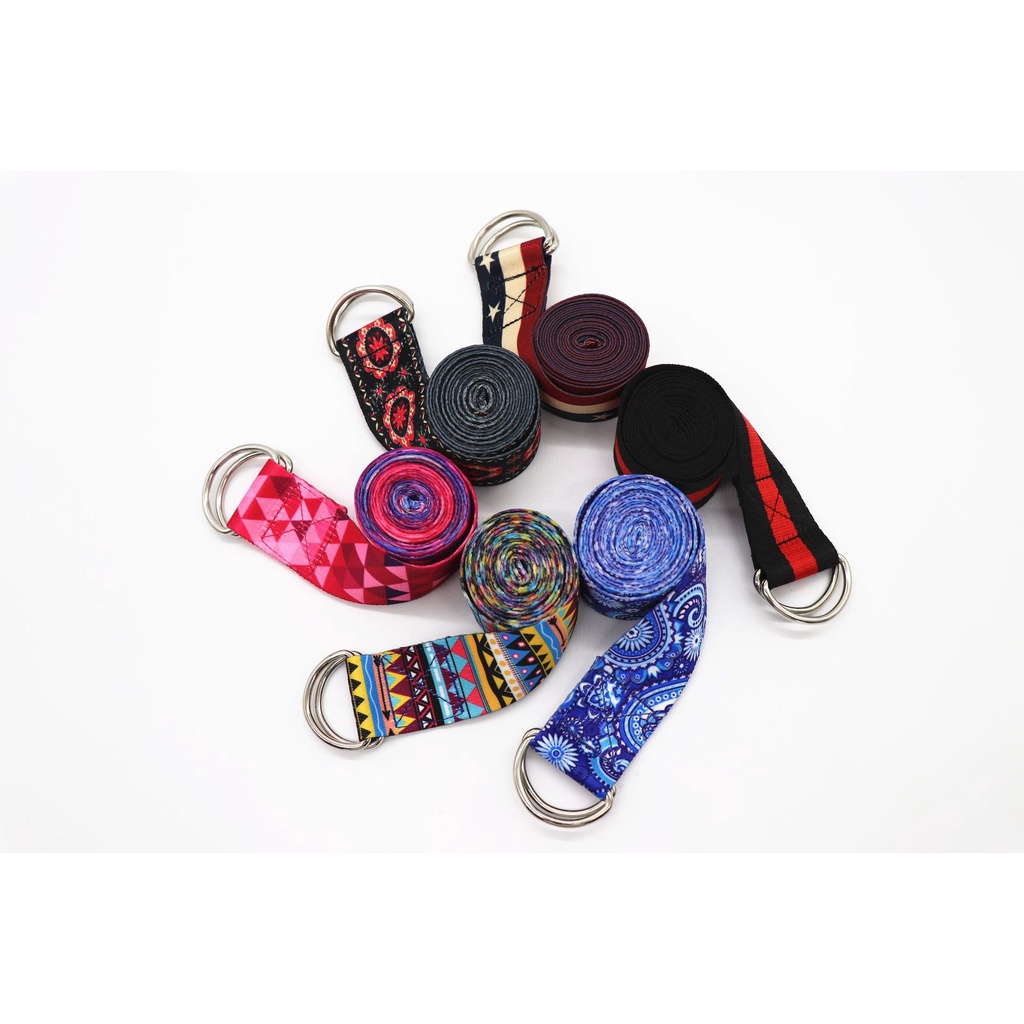 Dây Đai Tập Yoga Strap Sợi Cotton Cao Cấp ANFIT Siêu Bền Dài 1,83m x 3,8cm và 2,5m x 3,8cm