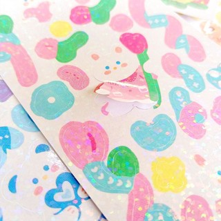 Tấm Sticker Laser Lấp Lánh Dễ Thương