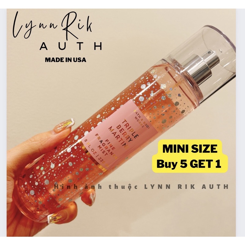 TRIPLE BERRY MARTINI - Xịt Thơm Body Mist Toàn Thân Bath & Body Works