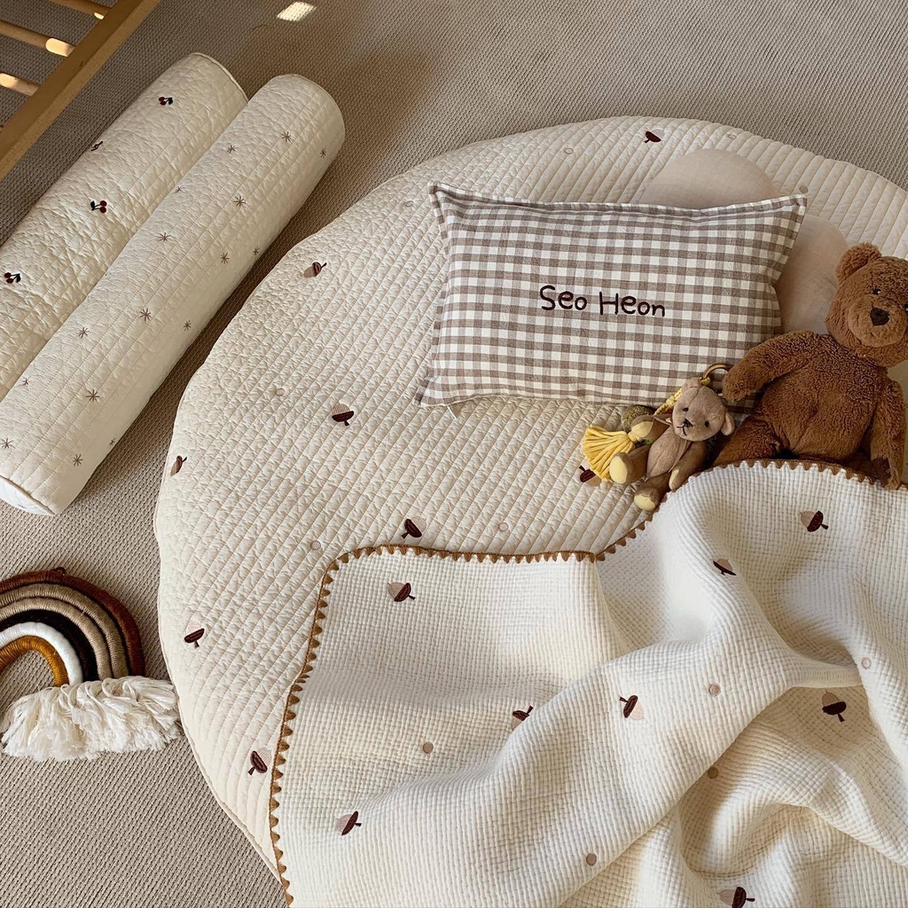 Gối Ngủ Thêu Tên diy Phong Cách Hàn Quốc Có Thể Giặt Sạch Cho Bé