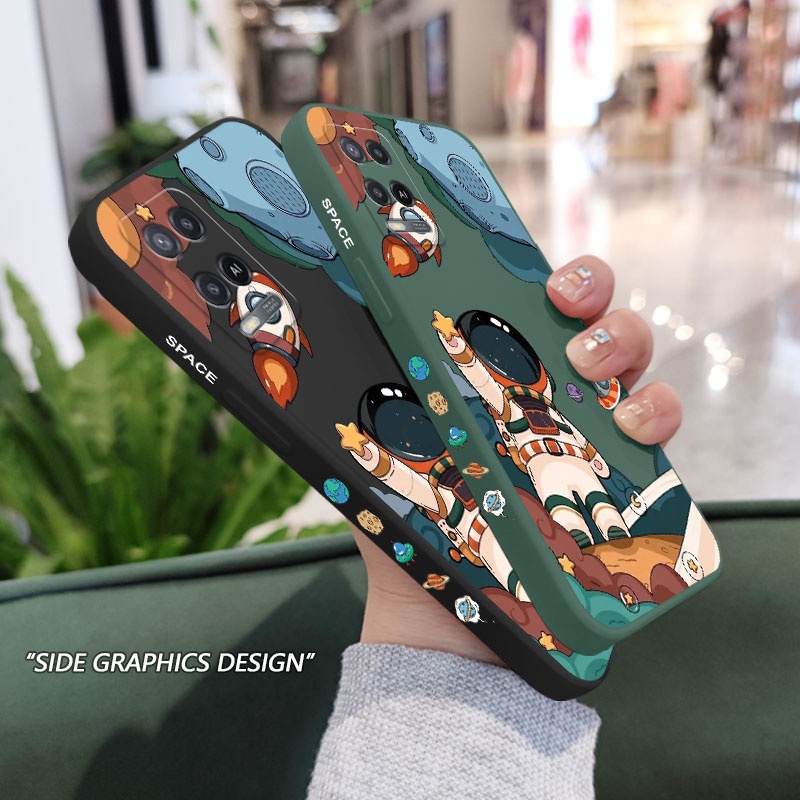 Ốp Điện Thoại Mềm Hình Phi Hành Gia Cho OPPO A54 A74 A33 A53 2020 A52 A72 A92 4G 5G
