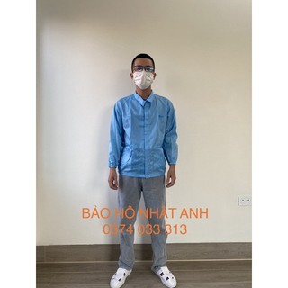 Áo phòng sạch dài tay, chống tĩnh điện ( cổ bẻ và cổ tàu)