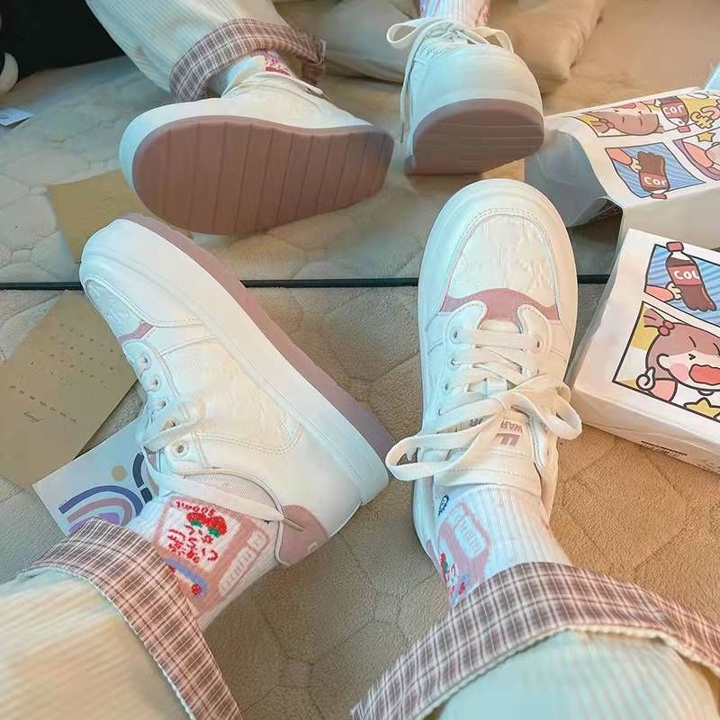 Giày Thể Thao Mũi Tròn Thời Trang Xuân Thu 2022 Dễ Phối Đồ Phong Cách Hàn Quốc Cho Nữ