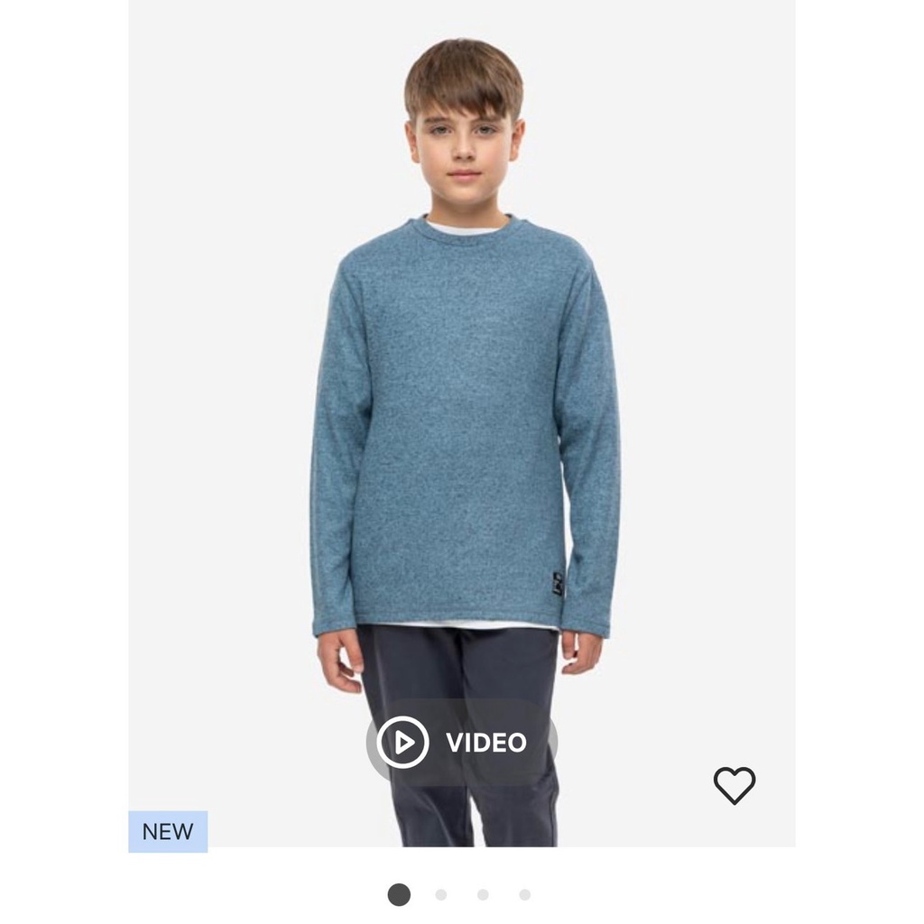 Áo thu đông cotton len bé trai logo Crew