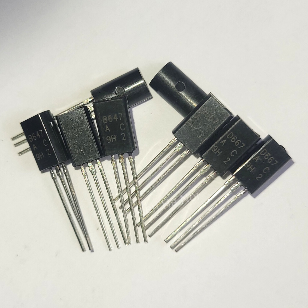 20 Pcs 10 cặp bóng bán dẫn (10 con B647 10 con D667) bóng bán dẫn công suất thấp 1A 120V