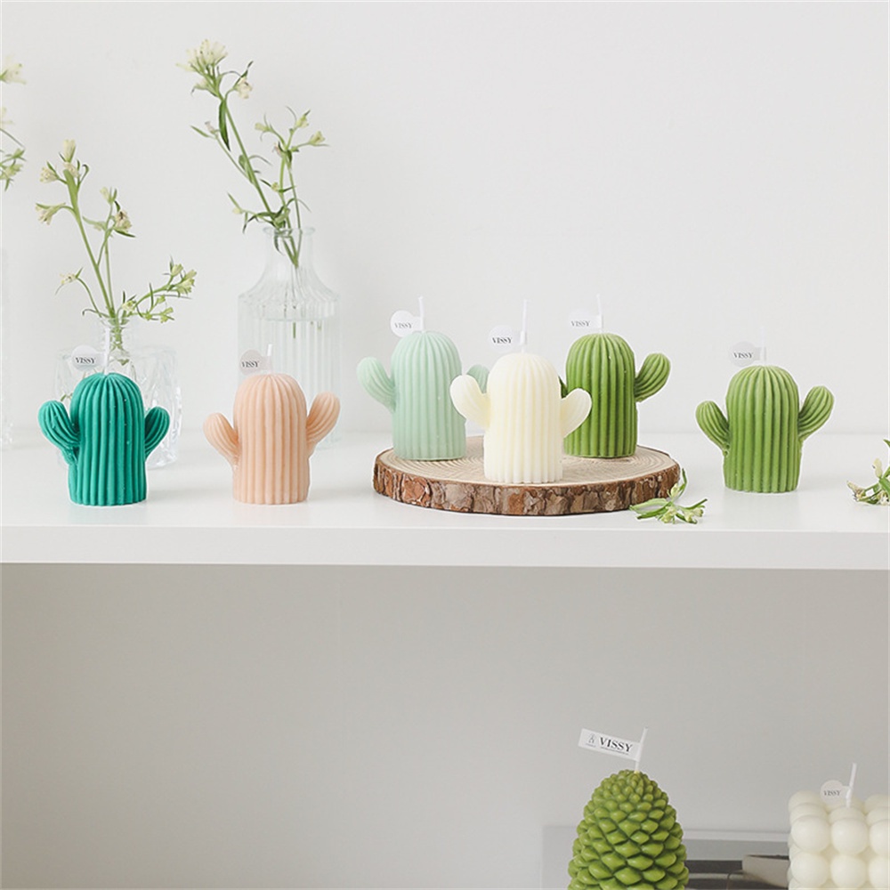 Khuôn Làm Nến Xà Phòng Hình Cây Xương Rồng Bằng Silicone
