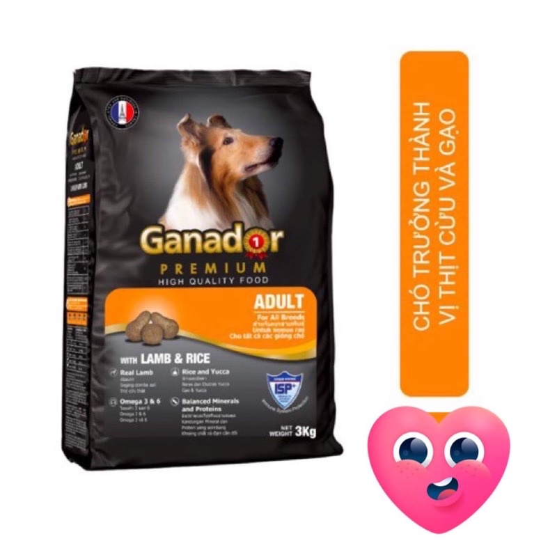 Thức ăn hạt cho chó Ganador bao xá 10kg siêu tiết kiệm - date mới nhất
