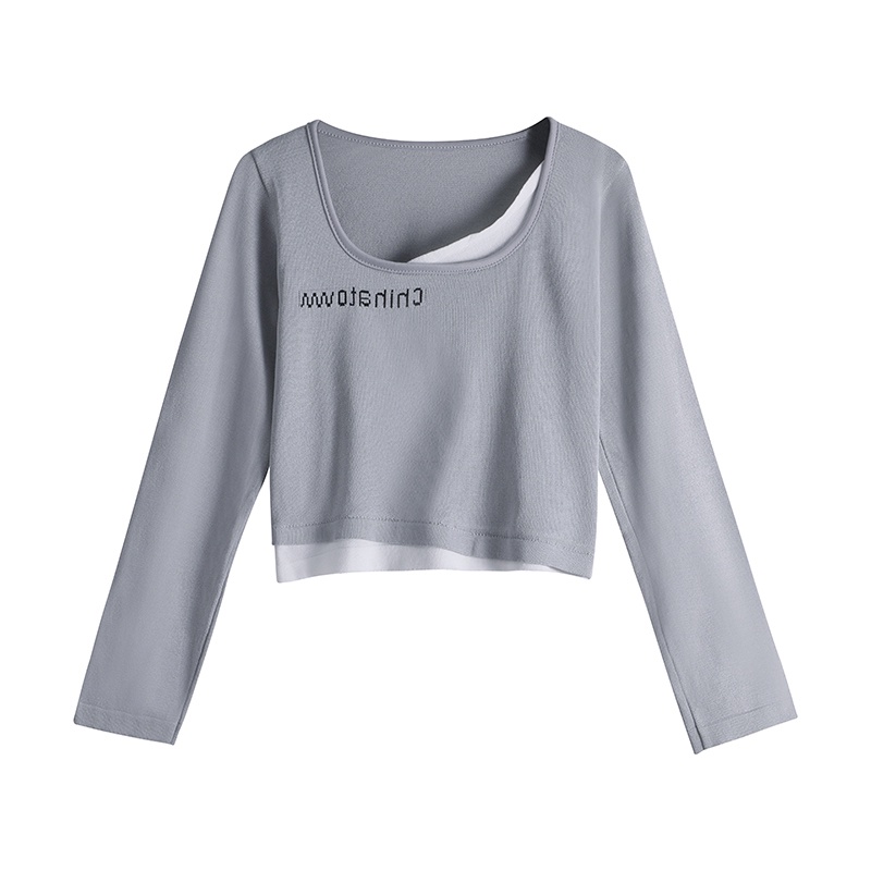 NRVP Áo Thun Nữ Dài Tay Dáng Rộng In Hình Phong Cách Hàn Quốc Kiểu Mới