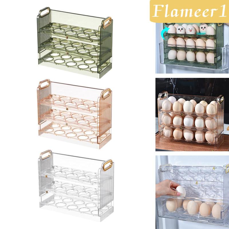 [Flameameer1] Khay Đựng Trứng 3 Tầng Gắn Cửa Tủ Lạnh / Tủ Bếp