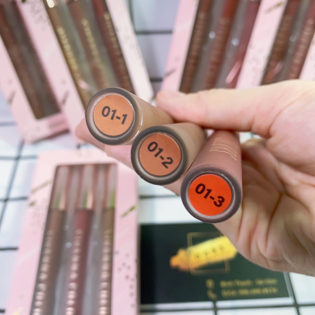 Set 3 Cây Son Kem Lì Sivanna Blurring Intense HF5077