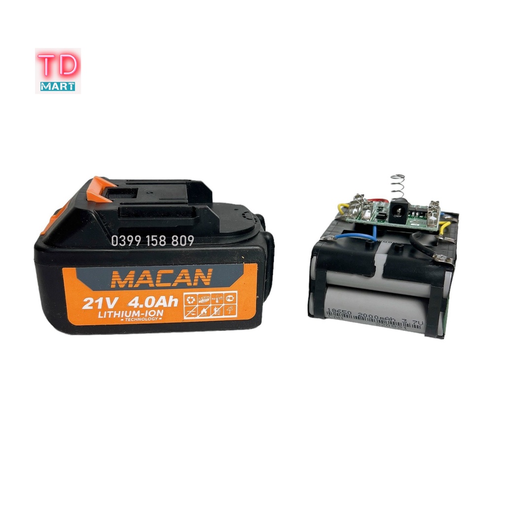 Pin 21V MACAN 10 CELL dung lượng cao chân pin phổ thông | Shopee Việt Nam