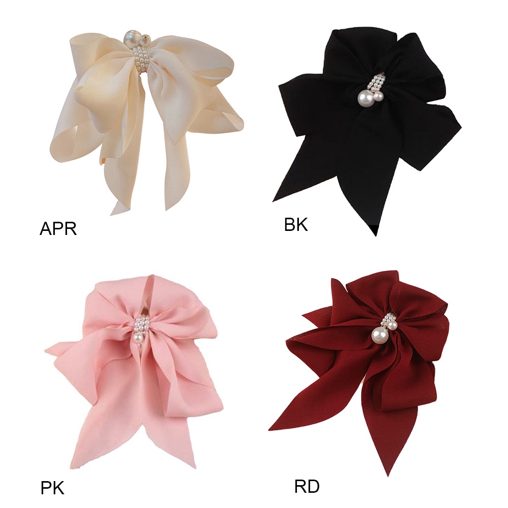 One Phụ Kiện Kẹp Tóc Nơ Đính Ngọc Trai Nhân Tạo JP6