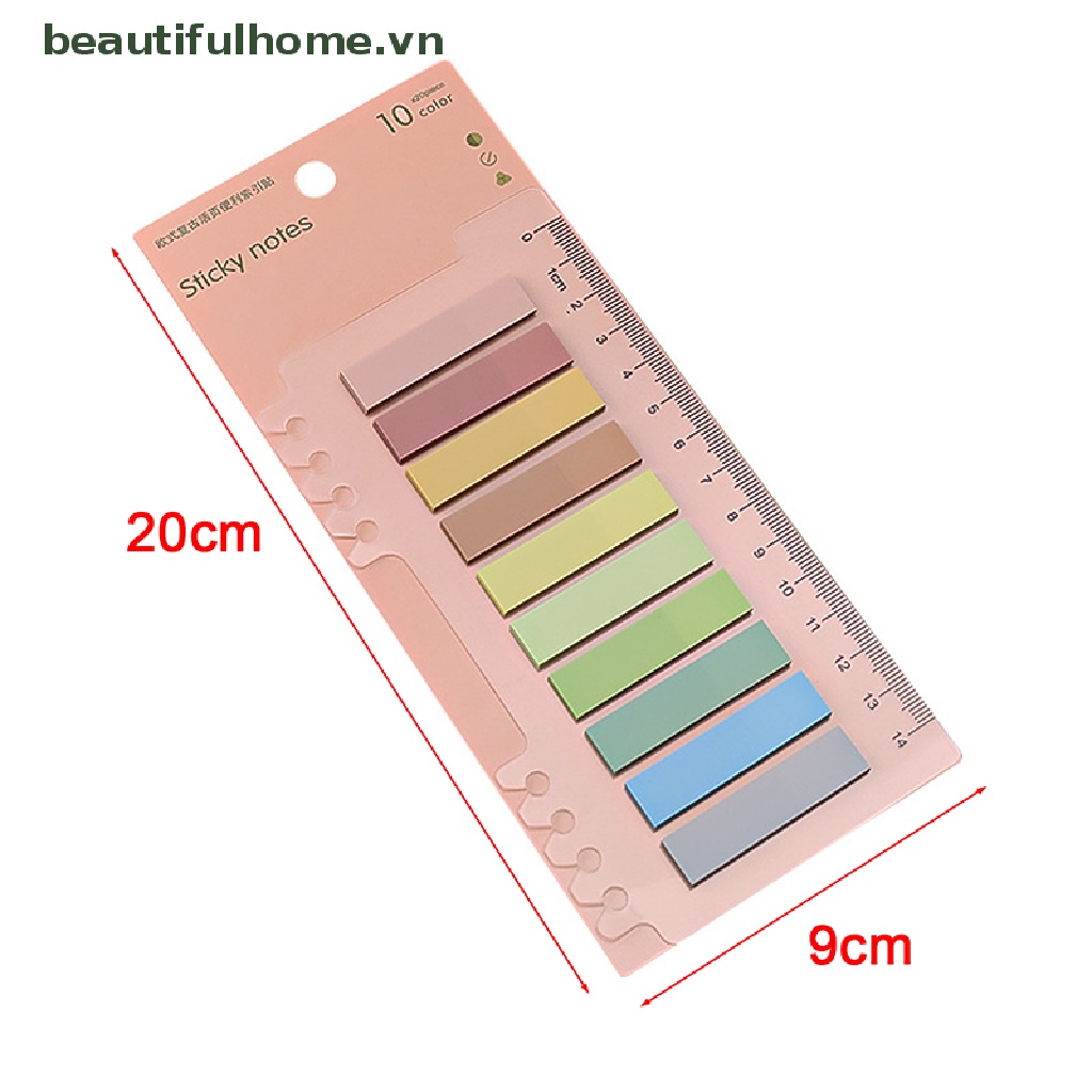 [beautifulhome] Bộ 200 Tờ Giấy Dán Ghi Chú Theo Phong Cách Retro Morandi
