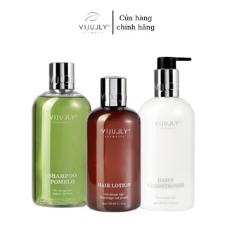 [ QUÀ TẶNG ] Combo ViJully - Dầu gội bưởi (280ml ), Dầu xả dừa (280ml) và Tinh dầu bưởi ( 120ml )