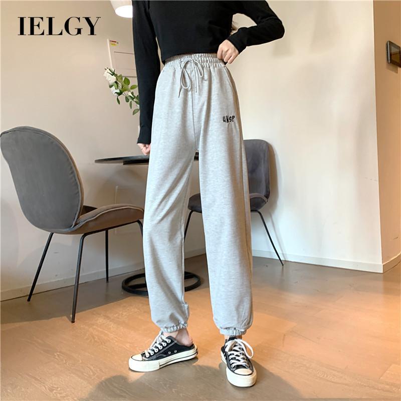 IELGY Quần Thể Thao In Chữ Thời Trang Cho Nữ