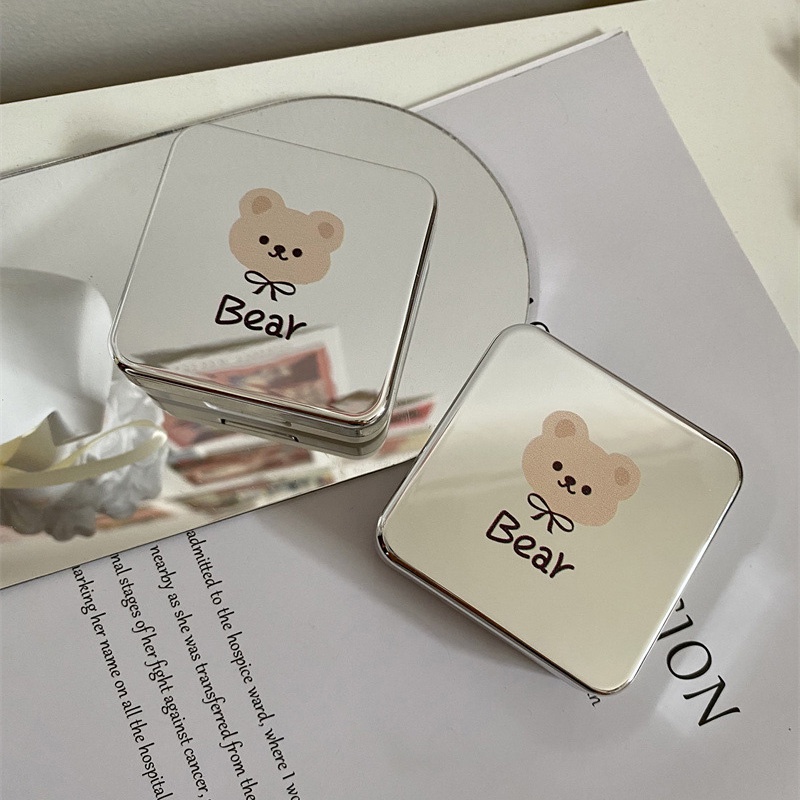 Hộp Đựng Kính Áp Tròng Kèm Gương Hình Gấu Nhỏ Dễ Thương Cho Nữ