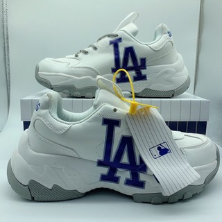 Giày MLB Chunky LA, Giày Thể Thao Dodgers Xanh Nam Nữ Da Bò Đế Độn 2 Lớp Cao Cấp Full Size (36-43)