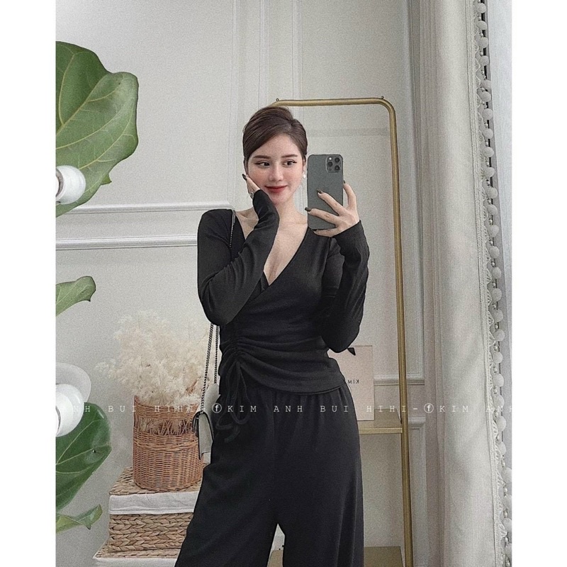 Set áo rúm eo kèm quần xuông NGN