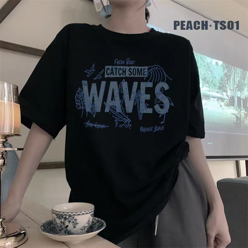 NRVP Áo Thun Unisex Mùa Hè Dáng Suông Tay Cộc Phong Cách Hàn Quốc Cho Nam Nữ