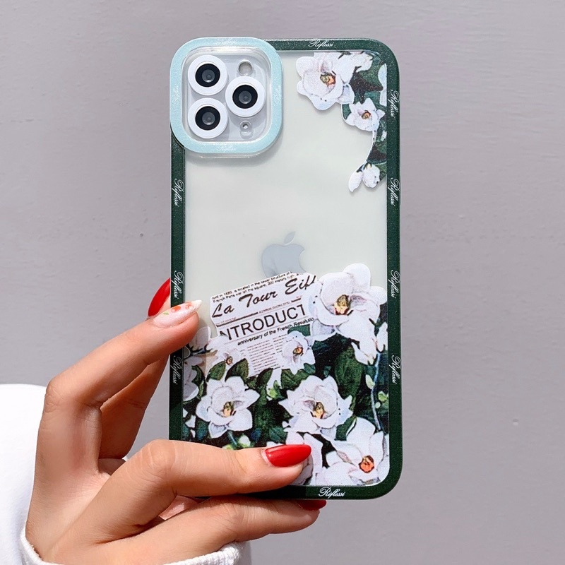 Ốp Lưng Silicon Chống Sốc Viền Nổi Flower Magazine- có Oppo/samsung/vivo/xiaomi