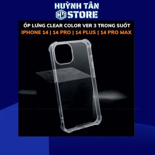 Ốp lưng iphone 14 pro max ip 14 pro 14 plus trong suốt chống sốc không ố vàng CLEAR COLOR VER 3 huỳnh tân store.