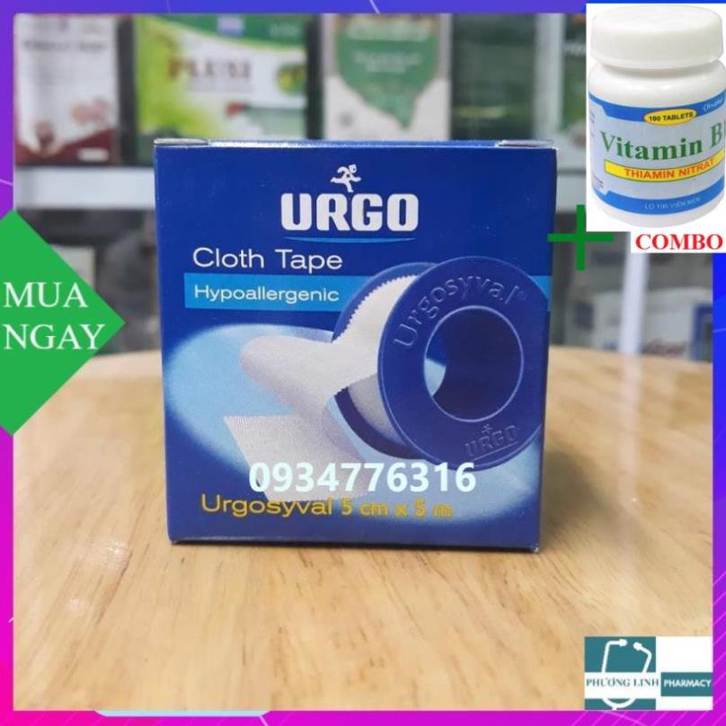 Combo Vitamin B1 chai 100 viên+ Băng dính urgo 5cm x 5m