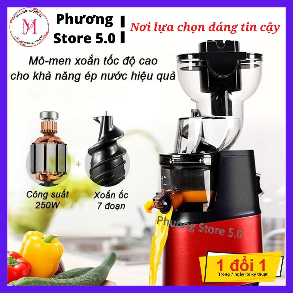 Máy ép hoa quả, trái cây tốc độ chậm, Máy ép chậm SAVTM JE-07, JE-35 giữ lại các loại vitamin, chất dinh dưỡng cần thiết