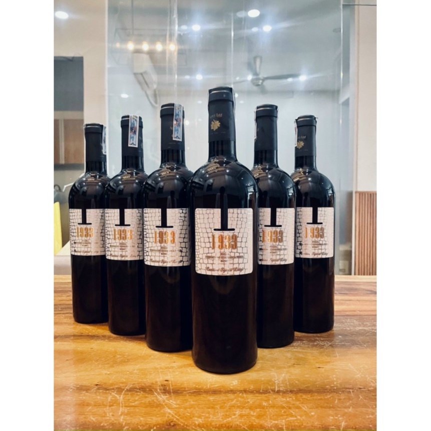 [Nhập khẩu chính hãng] Set quà tặng hộp 2 chai Vang Ý 1933 Rosso kèm phụ kiện