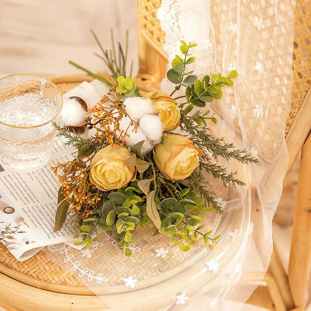 FOREVER Hoa Hồng Nhân Tạo Bằng Cotton Dùng Trang Trí Tiệc Cưới DIY