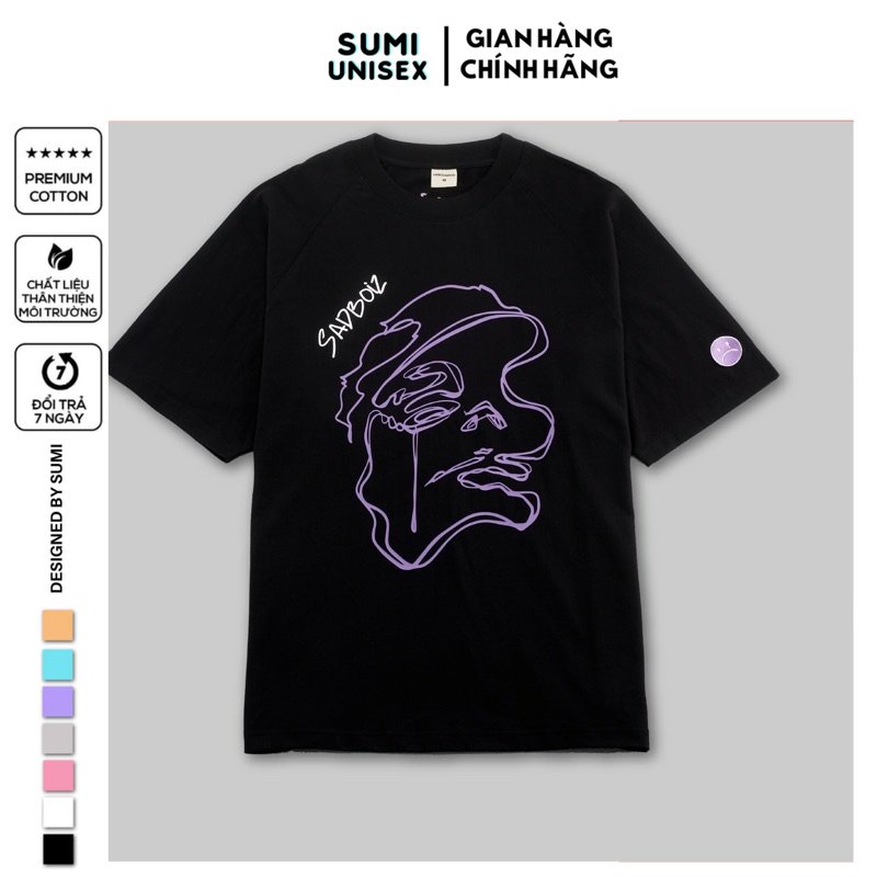 Áo thun tay lỡ SADBOIZ SAD STORY form rộng vải cotton co dãn, áo phông nam nữ SADBOIZ Unisex phong cách Ulzzang